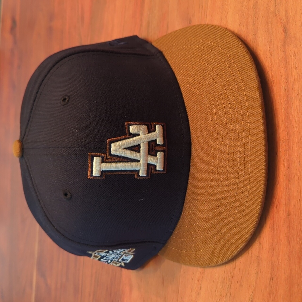 Two Tone Navy And Brown LA Dodgers 2022 All Star Game Fitted Hat
